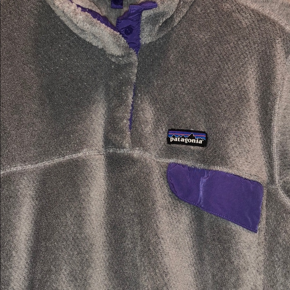 Grey Patagonia Fleece Pullover